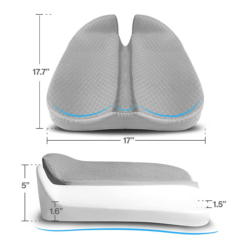 Oenbopo Car Seat Cushion, Memory Foam Seat Cushion Automobile Wedge Pad Pillow for Car, Truck, and Office Chair Wheelchairs Support Tailbone Pain